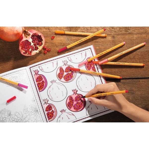 Fineliner kulpen Point 88 - Stabilo - Höjd Erica - Paket med 10 - Färg Lila ljung - Fin spets