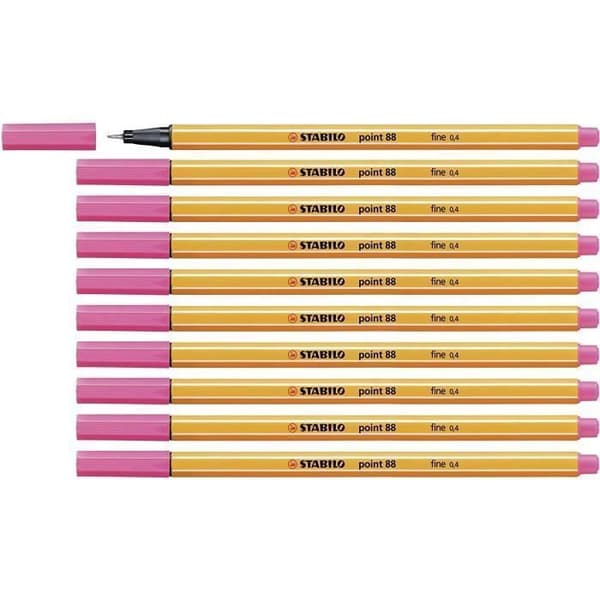Fineliner kulpen Point 88 - Stabilo - Höjd Erica - Paket med 10 - Färg Lila ljung - Fin spets