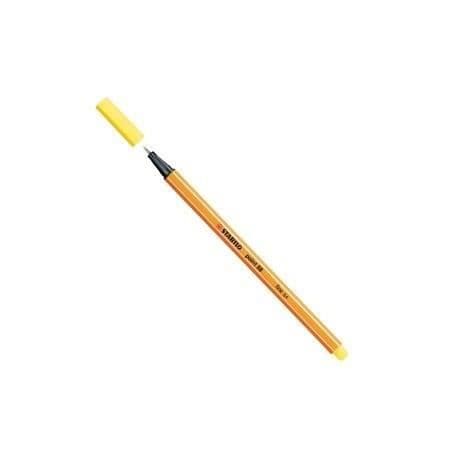 Stabilo 88/24 - Point 88 Fineliner Pen - Citrongul - Förpackning om 10 st