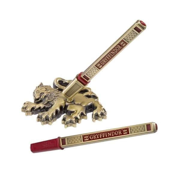 Gryffindor kulspetspenna och spetshållare set - Noble Collection - Harry Potter - Medium Nib - Svart