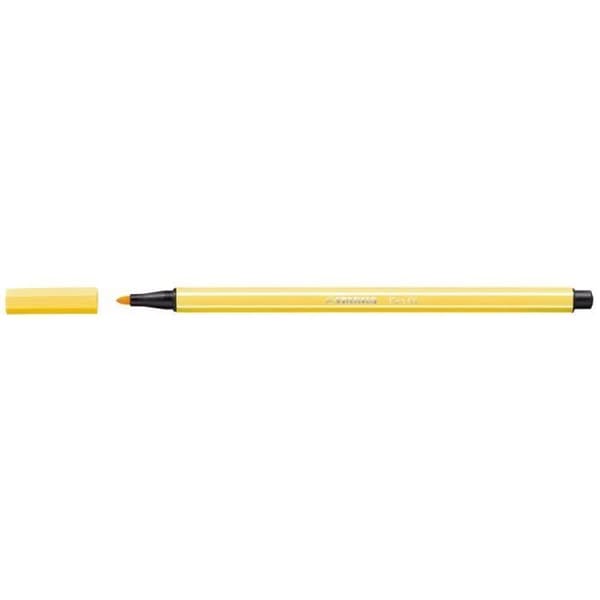 Filtpenna - Stabilo - Aquacolor - 10-pack - Gul färg - Spets 1 mm