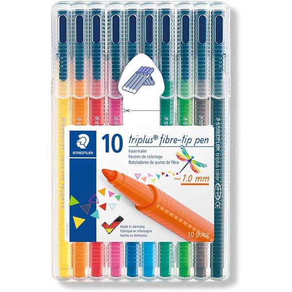 STAEDTLER Färgpennor - Diverse - Triangulär form - Dry Safe bläck