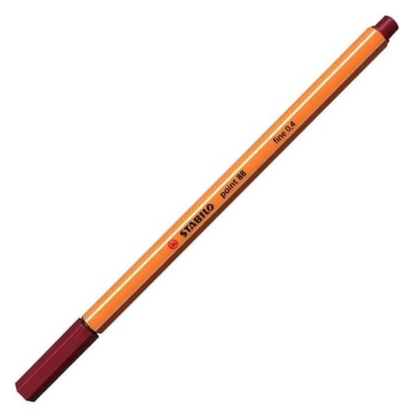 Stiftpenna - POINT 88 - Bordeaux Röd - Fin spets 0,4 mm - Skrivelängd 1000 m - Ventilerad kork