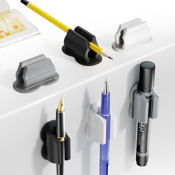 INF Silikone Pen Holder Clips - 2-pak Hvid