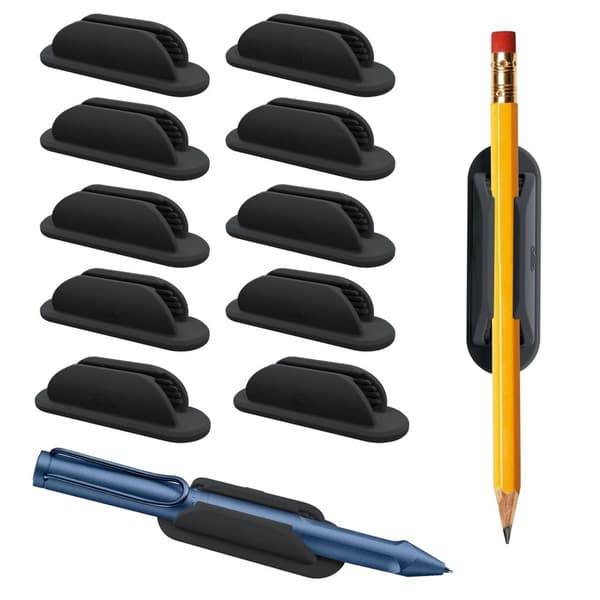INF Silikone Pen Holder Clips - 2-pak Sort