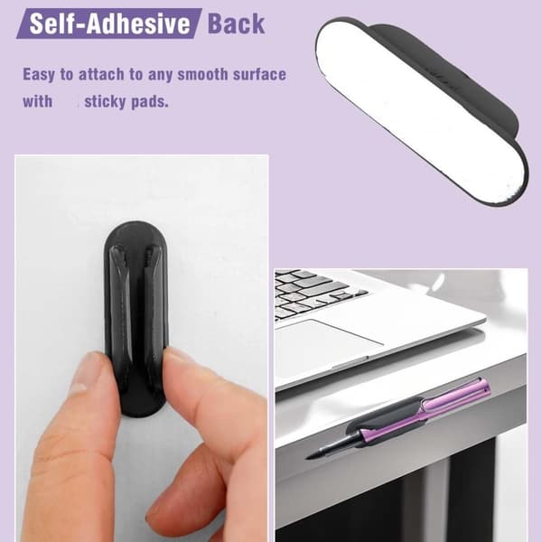 INF Silikone Pen Holder Clips - 2-pak Sort