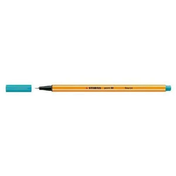 Stylo feutre - Stabilo - Point - Pack av 10 - Färg Turquoise - Modell 88/51 - Ej påfyllningsbar