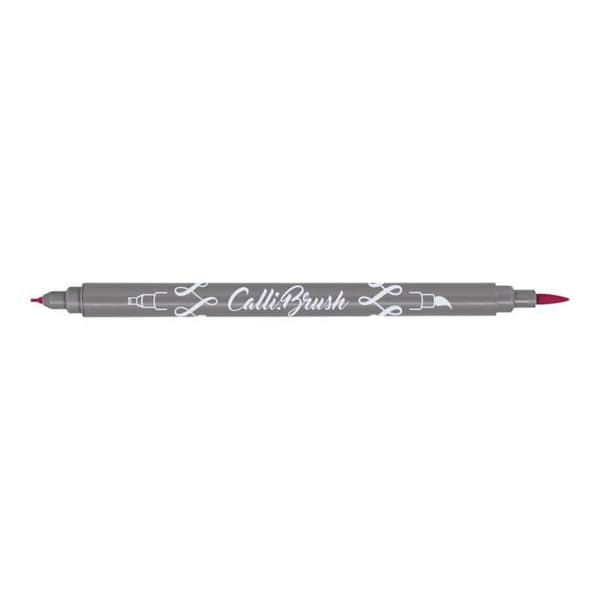 ONLINE Calli.Brush Icke-permanent dubbeltippad borstpenna, fluorescerande rosa, vattenbaserat bläck, 2 mm