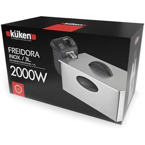 Kuken 2000 W. 3,0 L fritös i rostfritt stål - ALFA - 44874