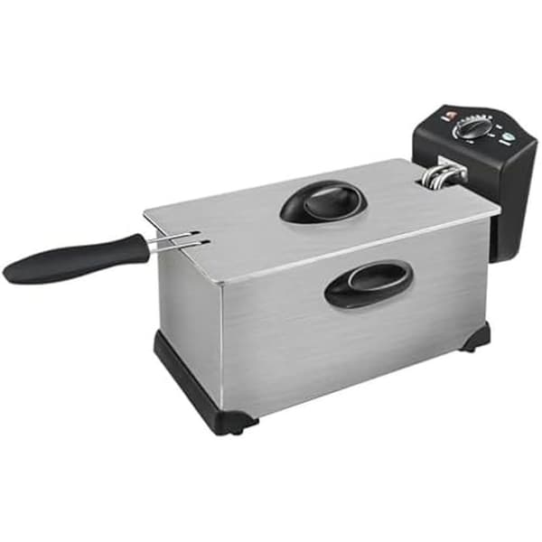 Kuken 2000 W. 3,0 L fritös i rostfritt stål - ALFA - 44874 Grå