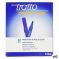 Miniatyrbillede 1 af 3: Set of Felt Tip Pens Tratto Office Fine Blue (10 Units)