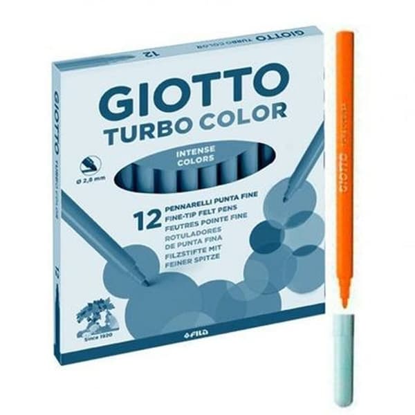 Set of Felt Tip Pens Giotto Turbo Color Orange (10 Units)