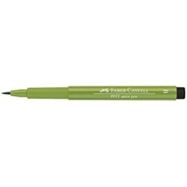 Ritpenna - FABER-CASTELL - Pitt Artist Pen - Bred borstspets - Ljusgrön färg - Ej påfyllningsbar