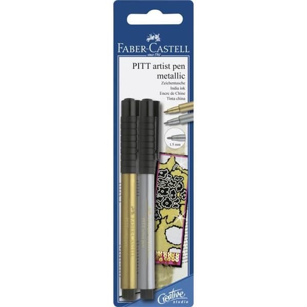 FABER-CASTELL Pennstift Pitt Artist Pen - Guld och silver