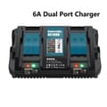 Miniatyrbild 2 av 2: DC18RC Litiumjonbatteriladdare, 6A Snabbladdning, LED-skärmvisning,6A EU