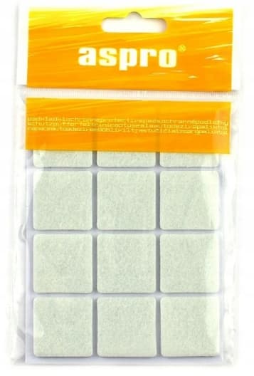 Itseliimautuvat huopatyynyt 2,8 x 2,8 cm, valkoiset, 12 kpl.