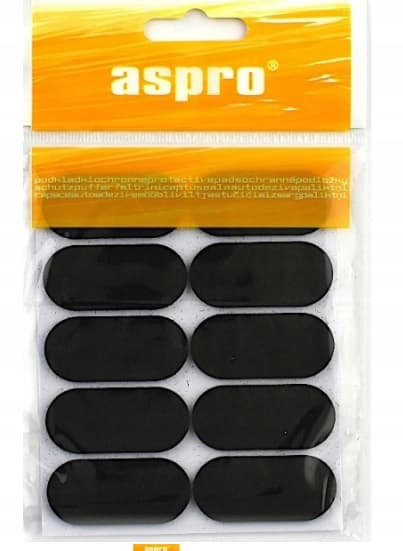 Selvklæbende filtpuder 2x4,4 cm sorte 10 stk.