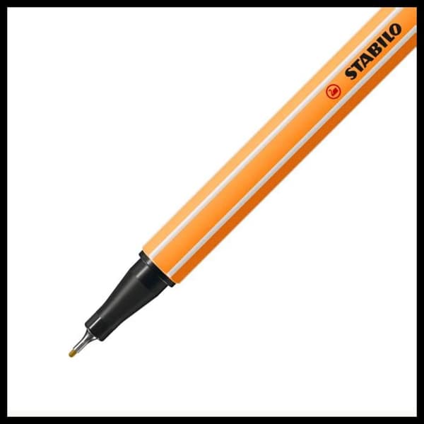 Finspetsad penna - STABILO - Point 88 - Kaki grön - 0,4 mm - Torkmotstånd