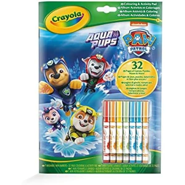 Målaralbum - CRAYOLA - PAW Patrol - 32 sidor - 50 klistermärken - Från 3 år
