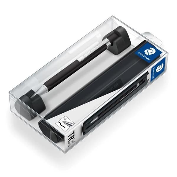 Staedtler triangulär anodiserad aluminium kulspetspenna - Svart - Ergonomisk och elegant