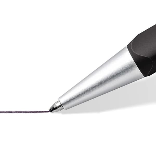 Staedtler triangulär anodiserad aluminium kulspetspenna - Svart - Ergonomisk och elegant
