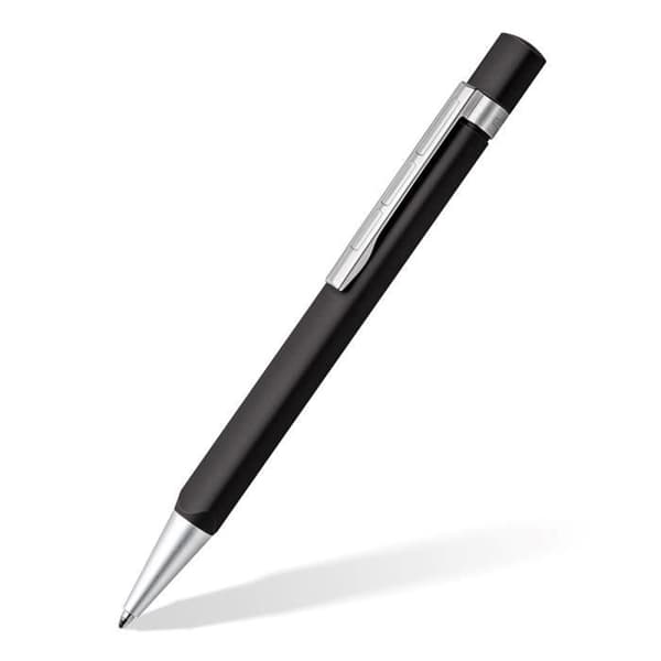 Staedtler triangulär anodiserad aluminium kulspetspenna - Svart - Ergonomisk och elegant