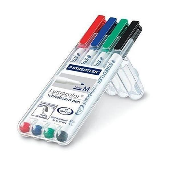 Pennor - Staedtler - 301 WP4 - 4 färger - Spets 1 mm - Torrässelbara