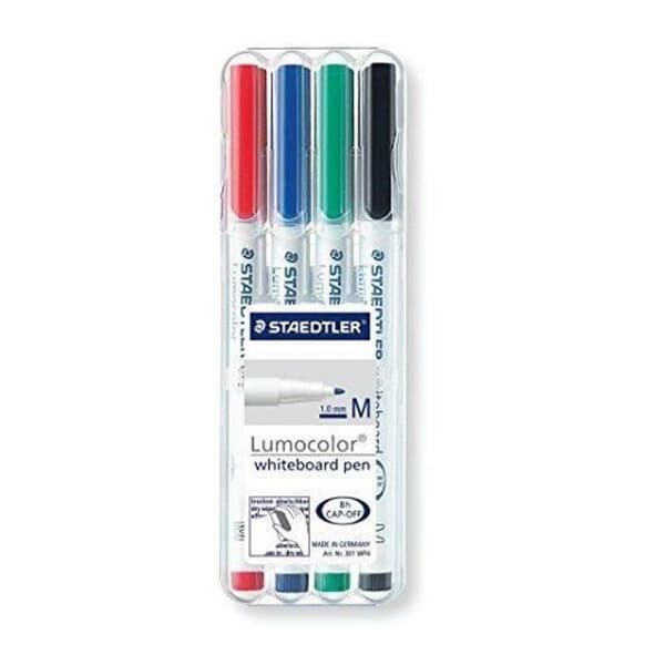 Pennor - Staedtler - 301 WP4 - 4 färger - Spets 1 mm - Torrässelbara