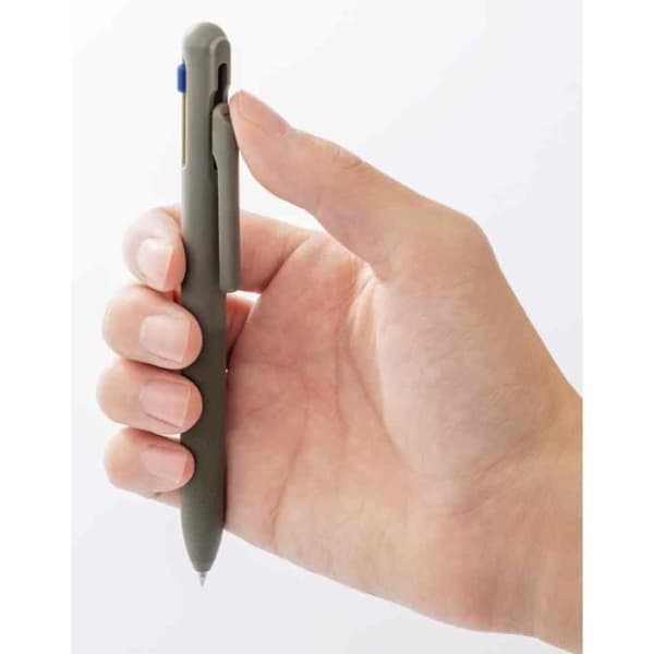 Retractable ballpoint pen - PENTEL - Calme-3 - Röd, Blå, Svart - Påfyllbar - 0,35 mm