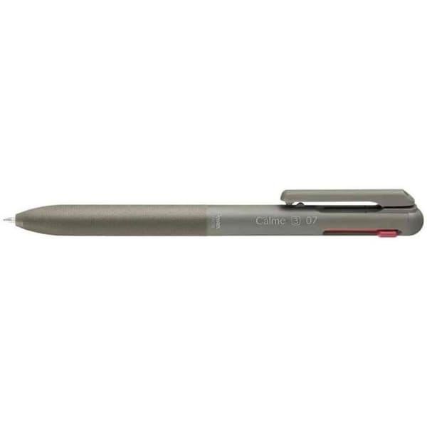 Retractable ballpoint pen - PENTEL - Calme-3 - Röd, Blå, Svart - Påfyllbar - 0,35 mm