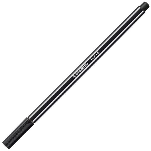 Färgpenna - STABILO - Penna 68 - Kartongfodral 24 färger - 1 mm kulspets - Vattenbaserat bläck