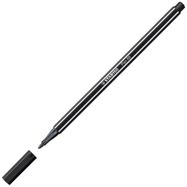 Färgpenna - STABILO - Penna 68 - Kartongfodral 24 färger - 1 mm kulspets - Vattenbaserat bläck