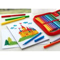 Miniatyrbild 3 av 3: Tuschpennor - Faber Castell - Supertvättbar - 12 st - Solid spets - Flerfärgad