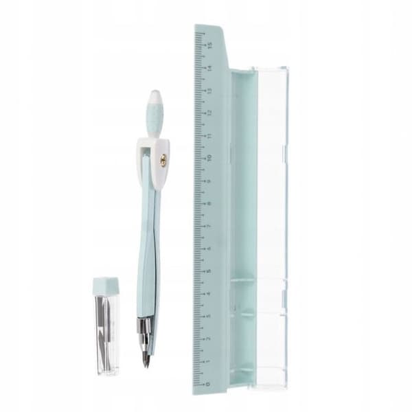 Stylo - pennset - Starpak fyllning CYRKIEL MED LINJAL PASTELL BLÅ STK B/C 12/288