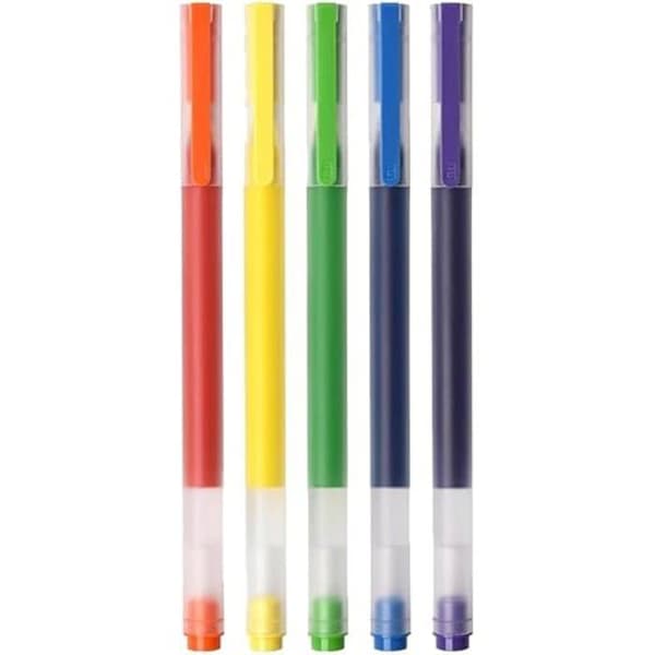 Gelpenna - XIAOMI - Hög kapacitet - Paket med 5 - Vit färg - Blandat bläck