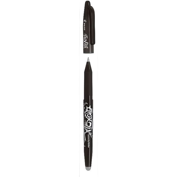 Raderbar rullpenna - FRIXION - Pilot - Svart - 0,7 mm kulspets - Smidig skrift
