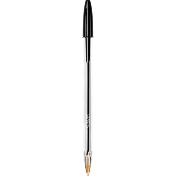 Kulspetspenna - BIC - Cristal Original - Kartong med 10 st - Svart färg - Fin spets