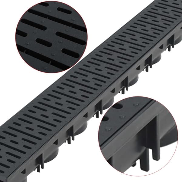 vidaXL afvandingskanaler 12 stk. plastik 12 m