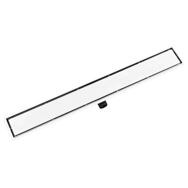 vidaXL gulvafløb med 2-i-1 dæksel 103x14 cm rustfrit stål