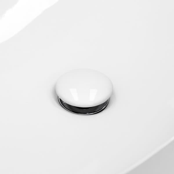 ML-Design Universal popup-uppsättning för handfat och handfat med överflöde, keramikskydd Svart-rostfritt stål, 1 1/4 tum, popup-ventil