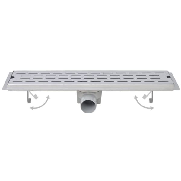 linære bruserafløb 2 stk. bobledesign 930 x 140 mm rustfrit stål