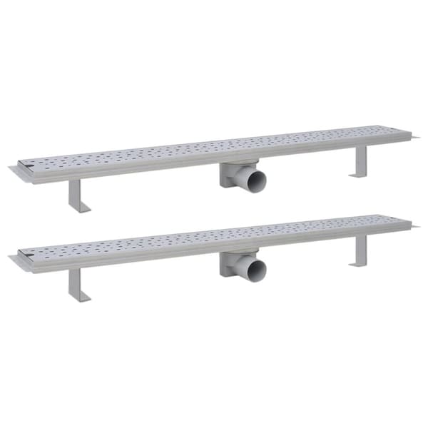 linære bruserafløb 2 stk. bobledesign 930 x 140 mm rustfrit stål