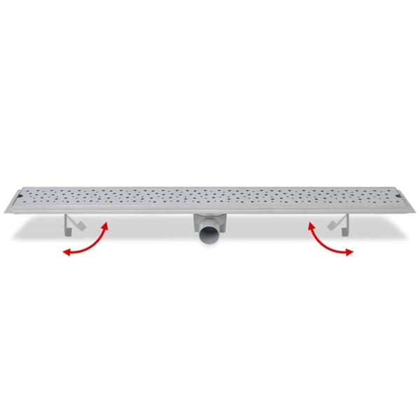 Avlång golvbrunn Bubblor 930x140 mm rostfritt stål