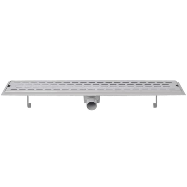 lige bruseafløb 2 stk. linje 830 x 140 mm rustfrit stål
