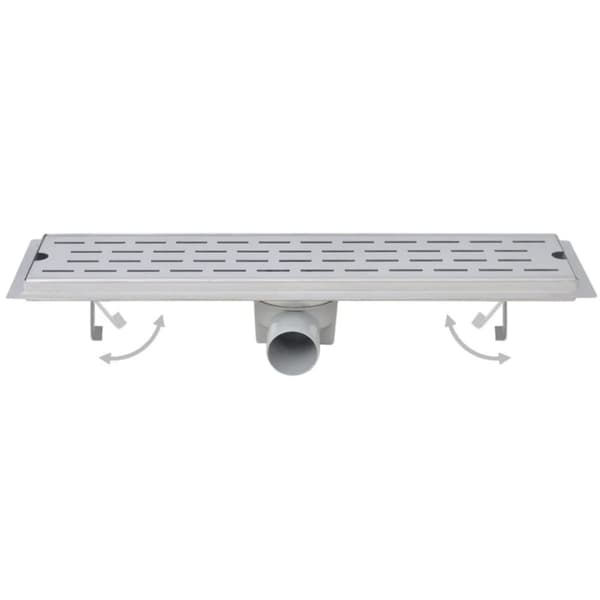 lineære bruseafløb 2 stk. bobledesign 730 x 140 mm rustfrit stål