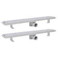 Miniatyrbillede 2 af 10: lineære bruseafløb 2 stk. bobledesign 730 x 140 mm rustfrit stål