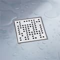 Miniatyrbillede 1 af 6: Firkantet bruseafl?b 15x15cm rustfrit st?l Pixel spildevandsrist