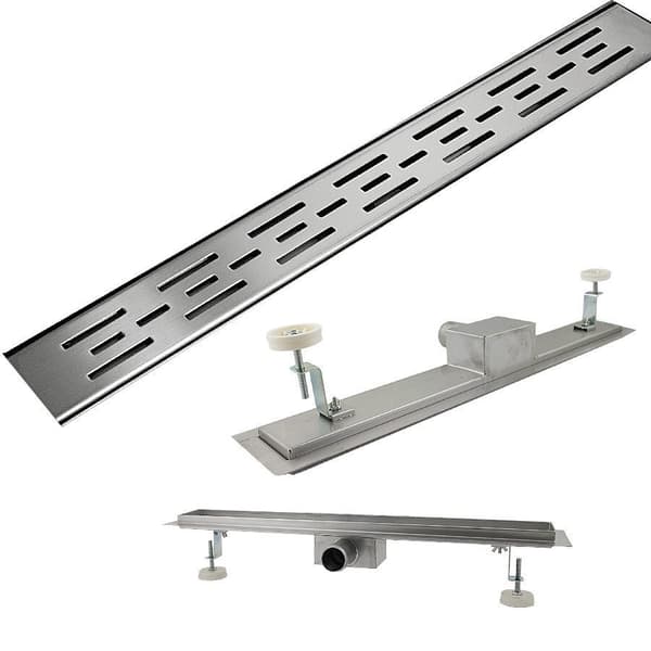 Matrix lineaarinen lattiakaivo 140cm, tehokas suihkuun, ruostumaton teräs