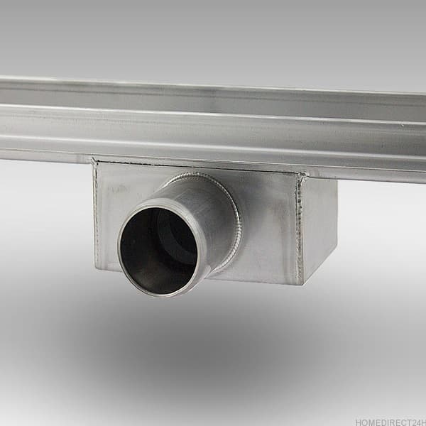 Inox gulvafløb 110cm LINE med sifon, brusekar