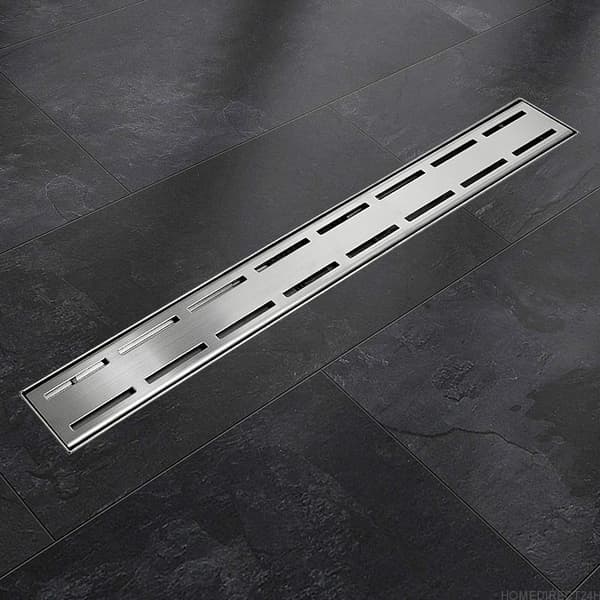 Inox gulvafløb 110cm LINE med sifon, brusekar